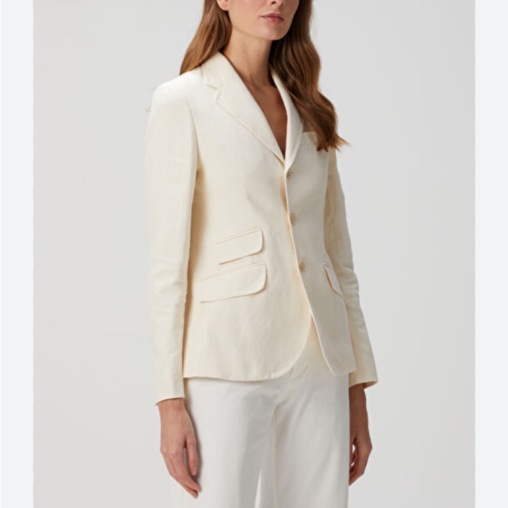 Black Label Ralph Lauren Cream/Ivory Vintage Women's Blazer EUC